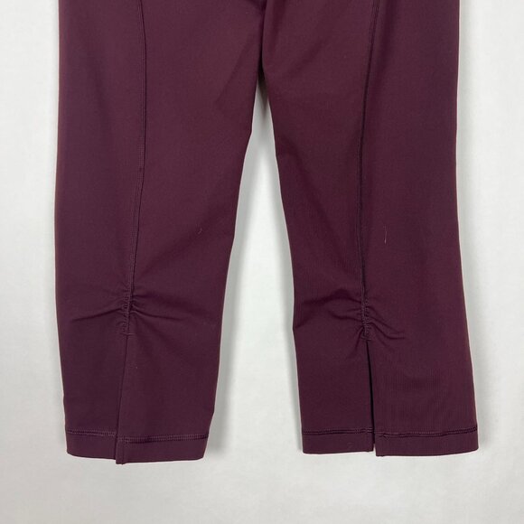 Lululemon Leggings Women's 6 Bordeaux Drama Gather & Crow Crop Slit Capri - Picture 5 of 16